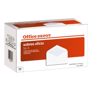 SOBRE BLANCO N 6 100 PK OFFICE DEPOT