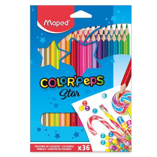 LAPICES COLOR PEPS X36 ESTUCHE DE CARTON