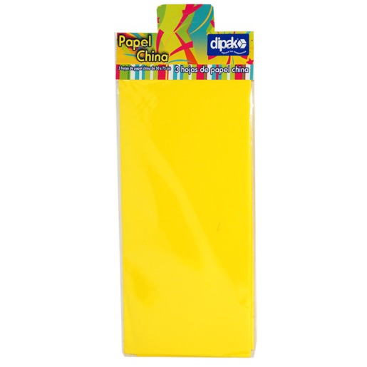 PAPEL DE CHINA DIPAK 3 HOJAS AMARILLO