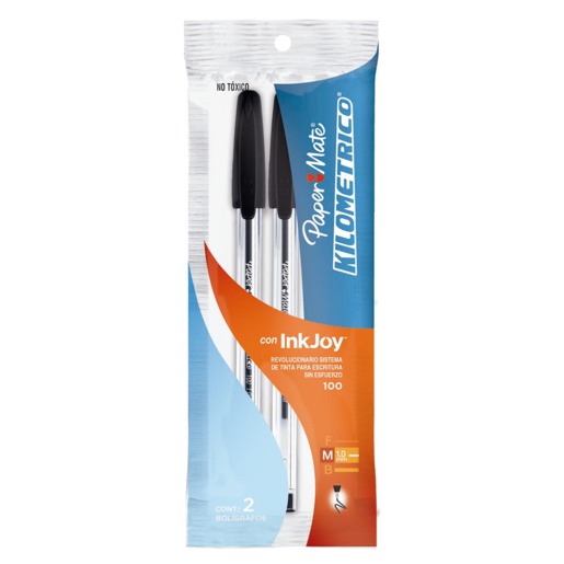 BOLIGRAFO PAPER MATE KILOMETRICO 1001.0MM NEGRO 2U