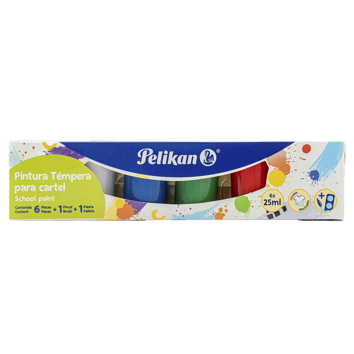 TEMPERA PELIKAN 25 ML 6U