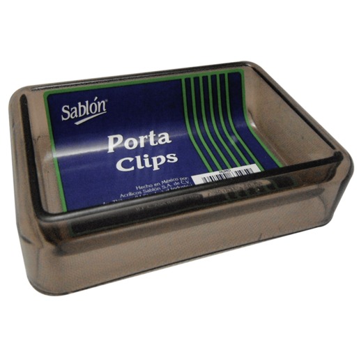 PORTA CLIPS SABLON (COLOR HUMO)