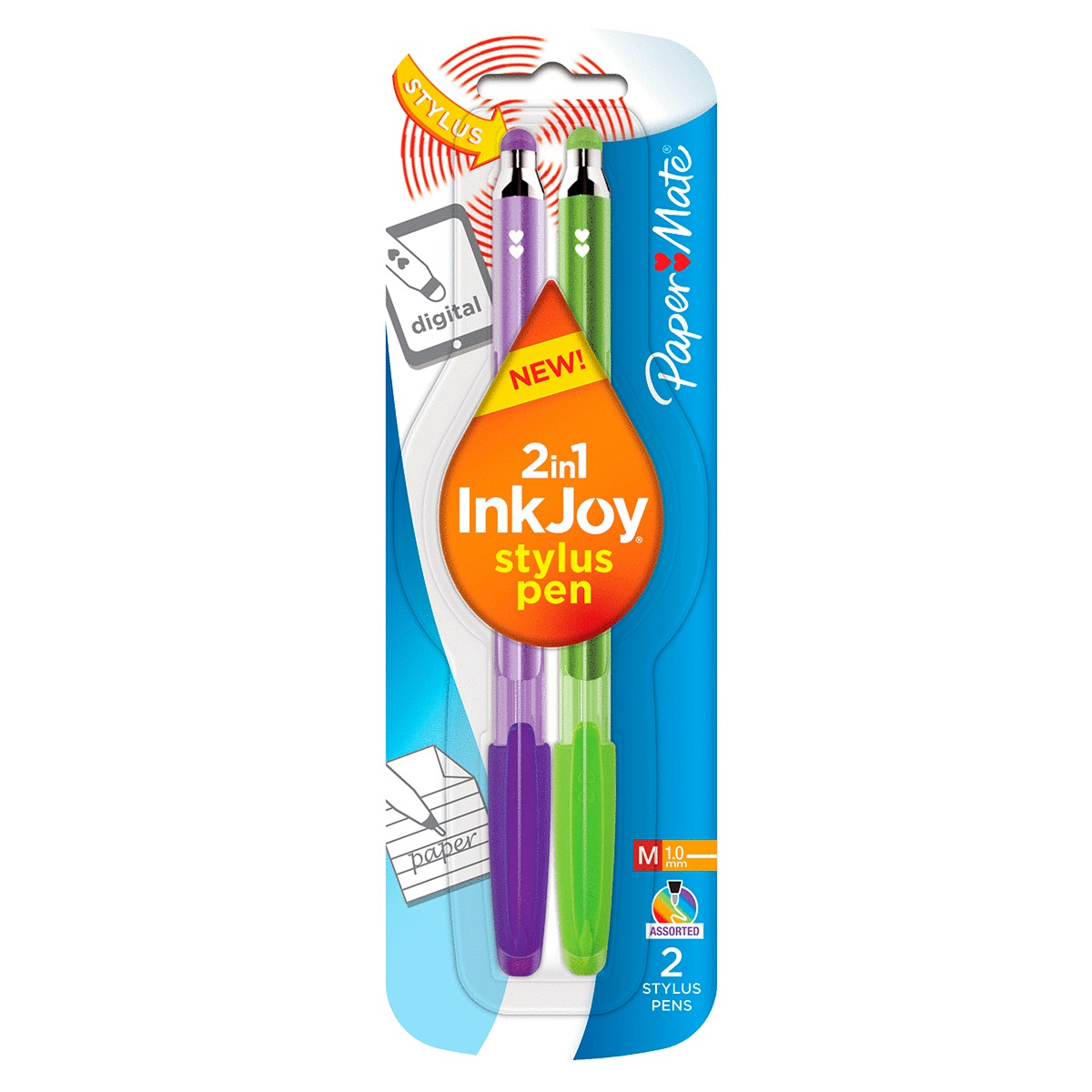 BOLIGRAFO PAPER MATE STYLUS (2 EN 1, 2 PZS, 1.0MM)