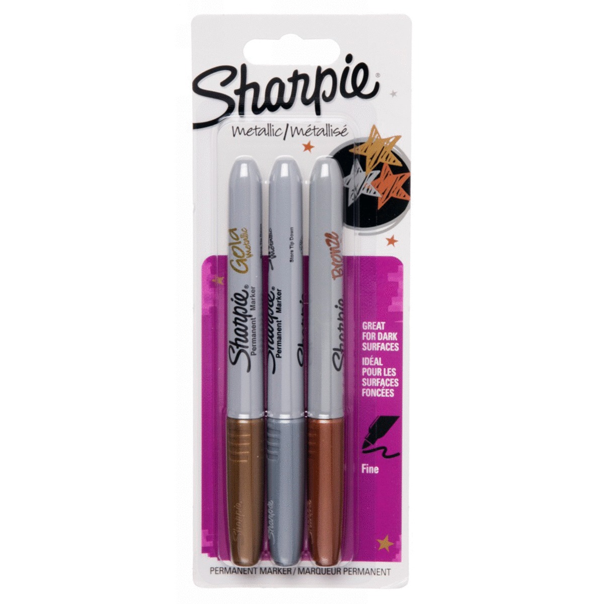 MARCADORES SHARPIE METALLICS B/3