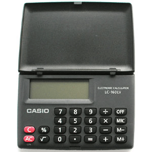 CALCULADORA CASIO LC-160LV-BK (PORTATIL)
