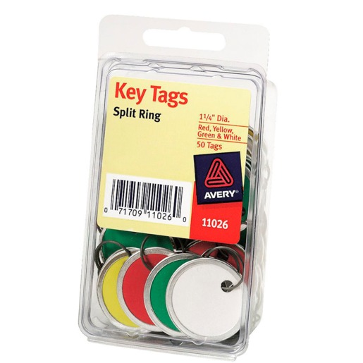 IDENTIFICADORES PARA LLAVES ARILLO METÁLICO VARIOS COLORES 3,2CM PAQ 50