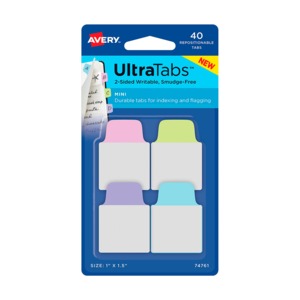 ETIQ.MINI ULTRA TABS COL. PASTEL 40U ETIQ.MINI ULTRA TABS COL. PASTEL 40U