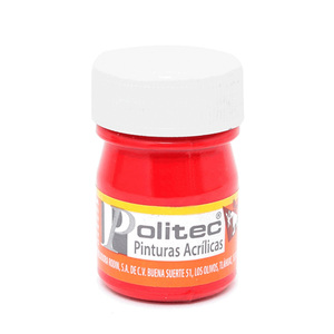 PINTURA ACRILICA ROJO TOLUIDINO POLITEC N309 20ML PZ PINTURA ACRILICA ROJO TOLUIDINO POLITEC N309 20ML PZ