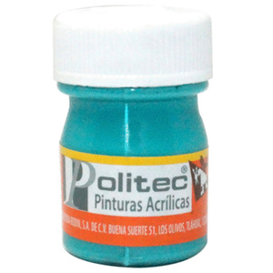 PINTURA ACRILICA TURQUESA POLITEC 20ML PZ PINTURA ACRILICA TURQUESA POLITEC 20ML PZ