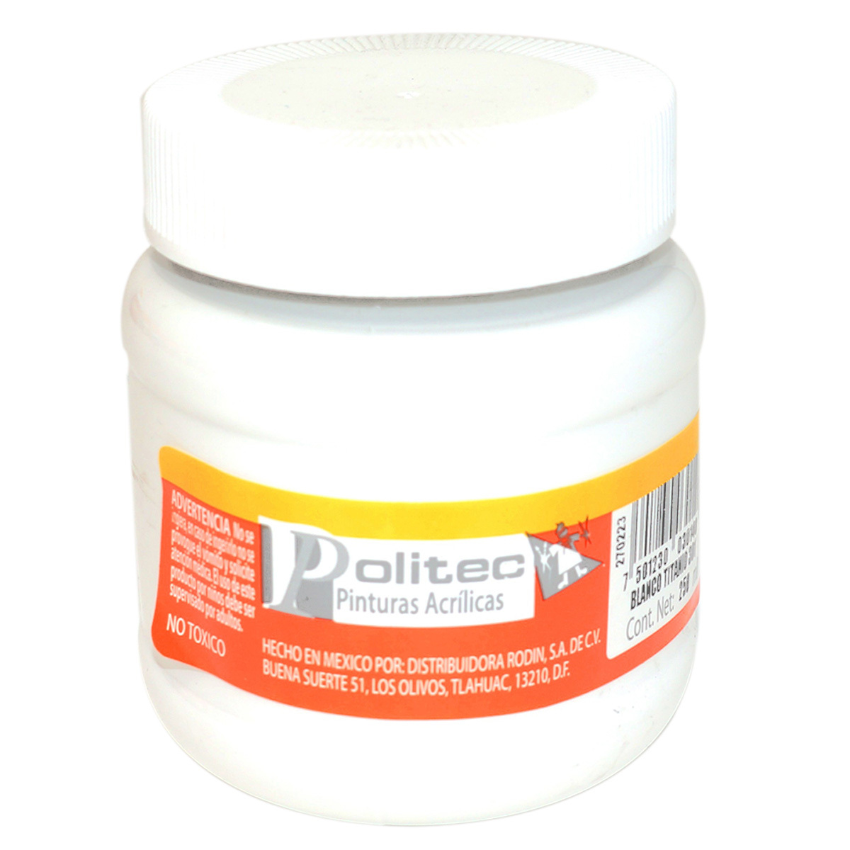 PINTURA ACRILICA BLANCO TITANEO POLITEC N301 250ML PZ