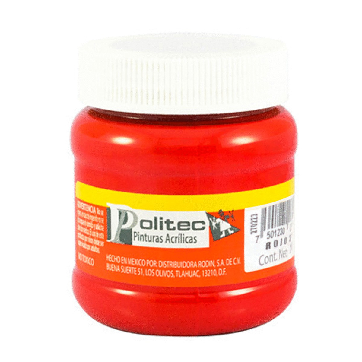 PINTURA ACRILICA ROJO ACRILICO POLITEC N314 250ML PZ