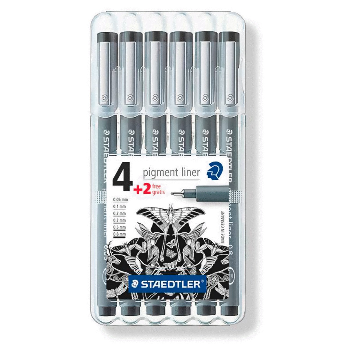 ESTUCHE ESTILOGRAFO DESECHABLE  NEGRO 6PZS