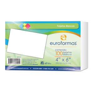 FICHA EUROCOLOR BLANCA 4X6PLG 100U FICHA EUROCOLOR BLANCA 4X6PLG 100U
