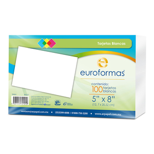 FICHA EUROCOLOR BLANCA 5X8PLG 100U FICHA EUROCOLOR BLANCA 5X8PLG 100U