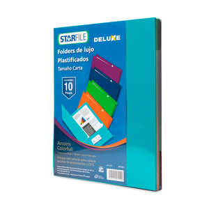 FOLDER PLASTICO CARTA ARCOIRIS COLORFULL 10U FOLDER PLASTICO CARTA ARCOIRIS COLORFULL 10U
