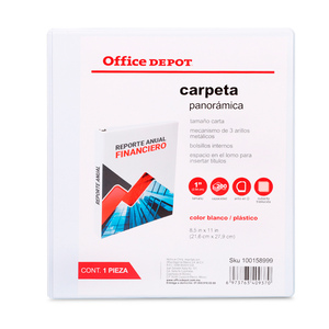 CARPETA, 3 ARILLOS EN  D , TAMANO CARTA, 1.0 PULG CARPETA, 3 ARILLOS EN  D , TAMANO CARTA, 1.0 PULG