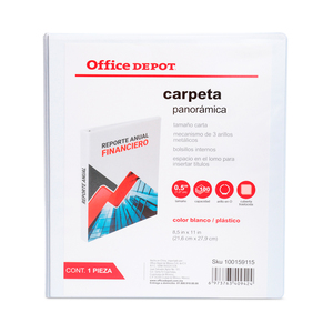 CARPETA, 3 ARILLOS EN  O , TAMANO CARTA, 0.5 PULG CARPETA, 3 ARILLOS EN  O , TAMANO CARTA, 0.5 PULG