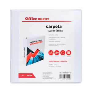 CARPETA, 3 ARILLOS EN  O , TAMANO CARTA, 1.5 PULG CARPETA, 3 ARILLOS EN  O , TAMANO CARTA, 1.5 PULG