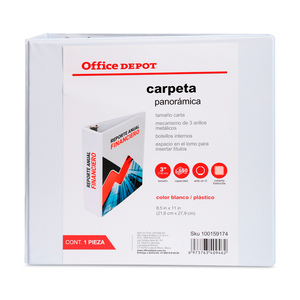 CARPETA, 3 ARILLOS EN  O , TAMANO CARTA, 3.0 PULG CARPETA, 3 ARILLOS EN  O , TAMANO CARTA, 3.0 PULG
