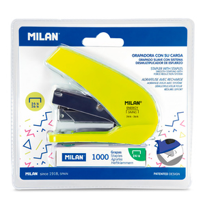 ENGRAPADORA MILAN ENERGY SAVING + 1000 GRAPAS SERIE ACID AMARILLO ENGRAPADORA MILAN ENERGY SAVING + 1000 GRAPAS SERIE ACID AMARILLO