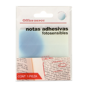 NOTAS ADHESIVAS OFFICE DEPOT FOTOSENSIBLES 50H (CAMBIA COLOR BAJO LA LUZ, ROSA - AZUL) NOTAS ADHESIVAS OFFICE DEPOT FOTOSENSIBLES 50H (CAMBIA COLOR BAJO LA LUZ, ROSA - AZUL)