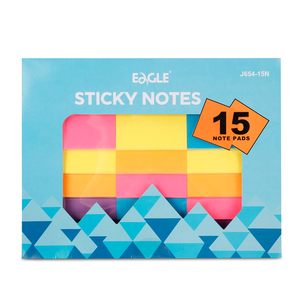 SET DE NOTAS ADHESIVAS 45H EAGLE 15U (MEDIDA 3 X 3 , COLORES NEON AMARILLO, NARANJA, ROSADO, AZUL Y MORADO) SET DE NOTAS ADHESIVAS 45H EAGLE 15U (MEDIDA 3 X 3 , COLORES NEON AMARILLO, NARANJA, ROSADO, AZUL Y MORADO)