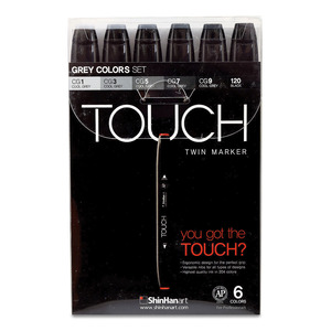 MARCADOR TOUCH TWIN BRUSH PQ/6 MARCADOR TOUCH TWIN BRUSH PQ/6
