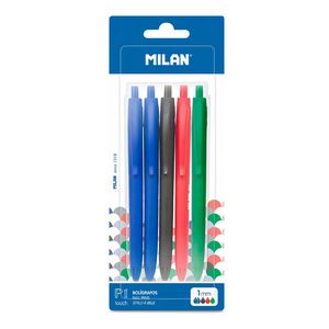 BOLIGRAFO MILAN P1 TOUCH 5U (2 AZULES, NEGRO, ROJO Y VERDE) BOLIGRAFO MILAN P1 TOUCH 5U (2 AZULES, NEGRO, ROJO Y VERDE)