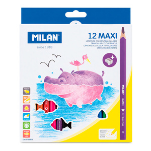 LAPICES DE COLOR MILAN TRIANGULARES 12U LAPICES DE COLOR MILAN TRIANGULARES 12U