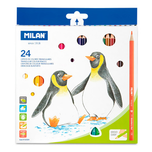 LAPICES DE COLOR MILAN TRIANGULARES 24U LAPICES DE COLOR MILAN TRIANGULARES 24U