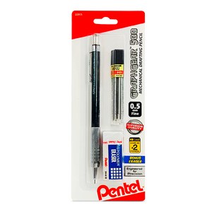 KIT PENTEL GRAPHGEAR 500 PORTAMINAS , MINA 0.5MM, BORRADOR 3U KIT PENTEL GRAPHGEAR 500 PORTAMINAS , MINA 0.5MM, BORRADOR 3U