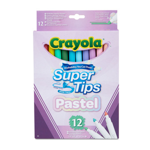 MARCADORES CRAYOLA SUPERTIPS PASTEL 12U MARCADORES CRAYOLA SUPERTIPS PASTEL 12U