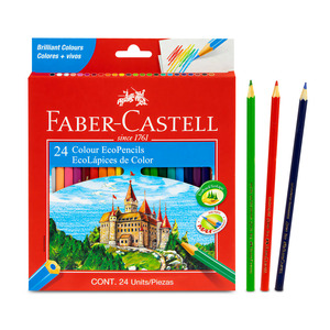 LAPICES DE COLORES FABER CASTELL HEXAGONAL LARGO 24U LAPICES DE COLORES FABER CASTELL HEXAGONAL LARGO 24U