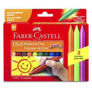 CRAYON DE CERA JUMBO FABER CASTELL 12U CRAYON DE CERA JUMBO FABER CASTELL 12U