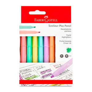 MARCADOR NEON FABER CASTELL MEDIANO PASTEL 6U MARCADOR NEON FABER CASTELL MEDIANO PASTEL 6U