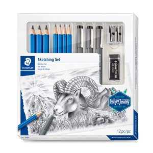 SET DE SKETCHING STEADTLER MARS LUMOGRAPH 12U (CONTIENE: 4 LAPICES DE GRAFITO (HB,H,2H y 4H), 3 LAPICES JUMBO (8B, 6B y 4B), 3 MARCADORES PIGMENT (0.3MM, 0.5MM y 1.0MM), 1 GOMA DE ARTE, 1 SACAPUNTAS 2 SET DE SKETCHING STEADTLER MARS LUMOGRAPH 12U (CONTIENE: 4 LAPICES DE GRAFITO (HB,H,2H y 4H), 3 LAPICES JUMBO (8B, 6B y 4B), 3 MARCADORES PIGMENT (0.3MM, 0.5MM y 1.0MM), 1 GOMA DE ARTE, 1 SACAPUNTAS 2
