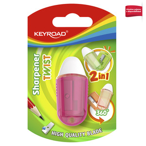 SACAPUNTAS + BORRADOR KEYROAD TWIST SACAPUNTAS + BORRADOR KEYROAD TWIST