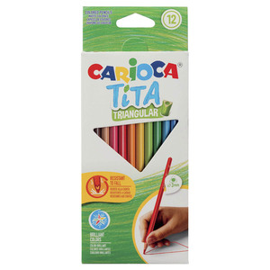 LAPICES DE COLOR CARIOCA TITA TRIANGULAR 12U LAPICES DE COLOR CARIOCA TITA TRIANGULAR 12U