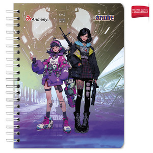 CUADERNO ESPIRAL ARIMANY ANIME LINEAS 100H (PASTA SEMI DURA) CUADERNO ESPIRAL ARIMANY ANIME LINEAS 100H (PASTA SEMI DURA)