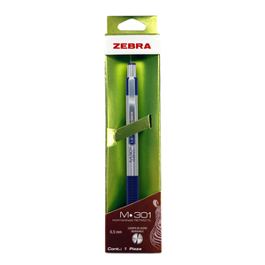 PORTAMINAS METALICO ZEBRA M-301 0.5 MM AZUL ESTUCHE METALIZADO 1U PORTAMINAS METALICO ZEBRA M-301 0.5 MM AZUL ESTUCHE METALIZADO 1U