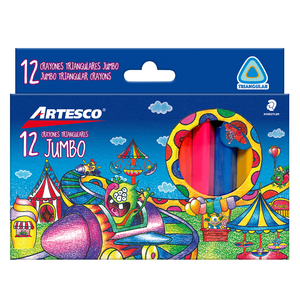 CRAYONES ARTESCO JUMBO TRIANGULARES COLORES SURTIDOS 12U CRAYONES ARTESCO JUMBO TRIANGULARES COLORES SURTIDOS 12U