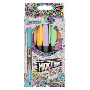 MARCADORES ARTESCO INDELEBLES MARCATODO PASTEL 6U MARCADORES ARTESCO INDELEBLES MARCATODO PASTEL 6U