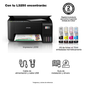 IMPRESORA MULTIFUNCIONAL EPSON L3250 TANQUE DE TINTA (IMPRIME, COPIA Y ESCANEA)