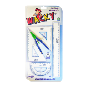 JUEGO DE GEOMETRIA SABLON CLEAR CON REGLA DE 30 CM Y COMPAS JUEGO DE GEOMETRIA SABLON CLEAR CON REGLA DE 30 CM Y COMPAS