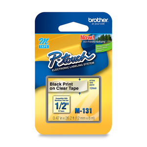 CINTA ROTULADORA BROTHER(12MM,NEGRO/TRANSPARENTE) CINTA ROTULADORA BROTHER(12MM,NEGRO/TRANSPARENTE)