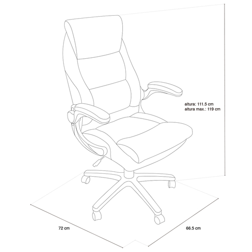SILLA GERENCIAL DE PU COLOR BLANCO HUESO 4TUNE