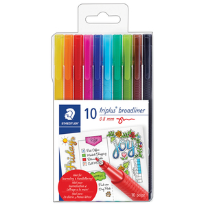 MARCADEORES TRIPLUS STAEDTLER 10U (PERMANENTE, 0.8MM) MARCADEORES TRIPLUS STAEDTLER 10U (PERMANENTE, 0.8MM)