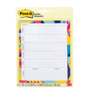 POST-IT SUPER STICKY PLANIFICADOR SEMANAL, MEDIANO POST-IT SUPER STICKY PLANIFICADOR SEMANAL, MEDIANO