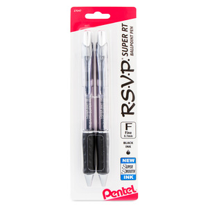 BOLIGRAFO DE ACEITE PENTEL NEGRO 0.7MM 2U