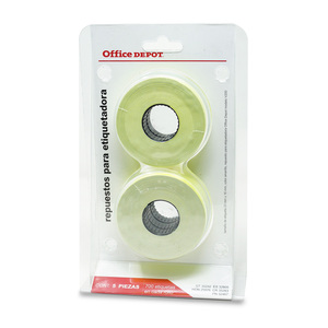ETIQUETAS OFFICE DEPOT AMARILLA 16X23MM 700U (ETIQUETADORA V200) ETIQUETAS OFFICE DEPOT AMARILLA 16X23MM 700U (ETIQUETADORA V200)